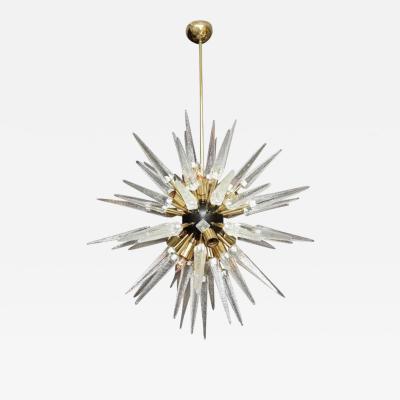  Venfield Custom Clear Murano Glass Spike Sputnik Chandelier