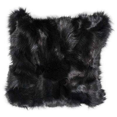  Venfield Custom Double Sided Genuine Black Fox Pillow