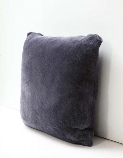  Venfield Custom Double Sided Merino Shearling Pillow in Purple Grey Color
