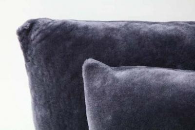  Venfield Custom Double Sided Merino Shearling Pillow in Purple Grey Color