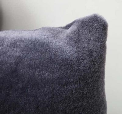 Venfield Custom Double Sided Merino Shearling Pillow in Purple Grey Color
