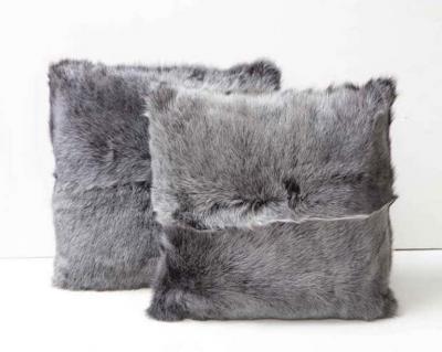 Venfield Custom Double Sided Toscana Shearling Pillow in Grey Color