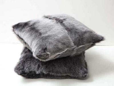  Venfield Custom Double Sided Toscana Shearling Pillow in Grey Color