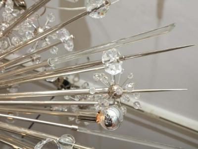  Venfield Custom Enormous Austrian Crystal and Glass Rod Sputnik Chandelier