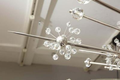  Venfield Custom Enormous Austrian Crystal and Glass Rod Sputnik Chandelier