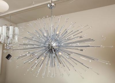  Venfield Custom Extra Large All Teardrop Sputnik Chandelier in Polished Chrome