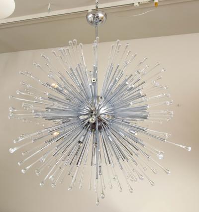  Venfield Custom Extra Large All Teardrop Sputnik Chandelier in Polished Chrome