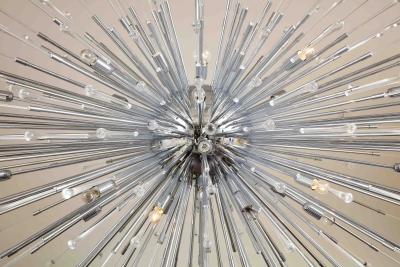  Venfield Custom Extra Large All Teardrop Sputnik Chandelier in Polished Chrome