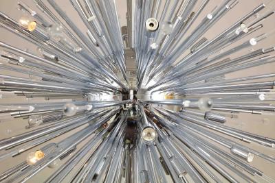  Venfield Custom Extra Large All Teardrop Sputnik Chandelier in Polished Chrome