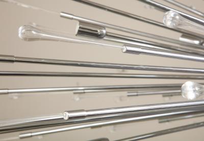  Venfield Custom Extra Large All Teardrop Sputnik Chandelier in Polished Chrome