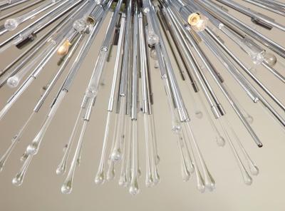  Venfield Custom Extra Large All Teardrop Sputnik Chandelier in Polished Chrome