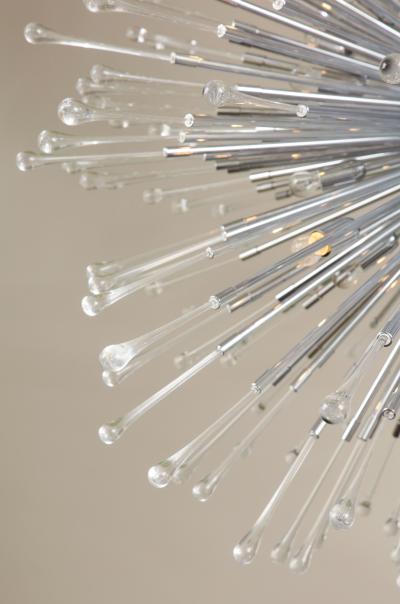  Venfield Custom Extra Large All Teardrop Sputnik Chandelier in Polished Chrome