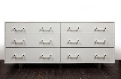  Venfield Custom Floating Lacquered Dresser with Acrylic Bases