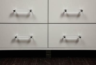  Venfield Custom Floating Lacquered Dresser with Acrylic Bases