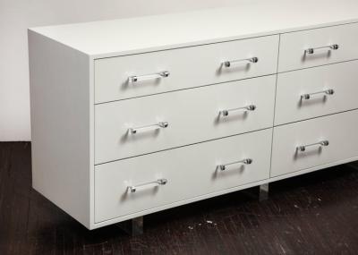  Venfield Custom Floating Lacquered Dresser with Acrylic Bases
