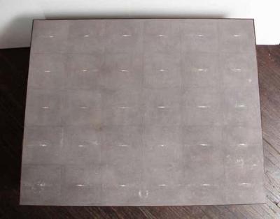  Venfield Custom Genuine Light Gray Shagreen Cocktail Table