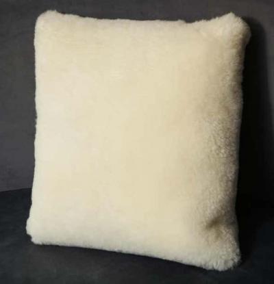  Venfield Custom Genuine Shearling Pillow in Cream Color