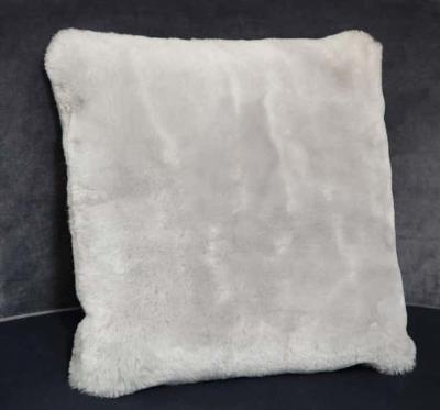  Venfield Custom Genuine Shearling Pillow in Platinum Color