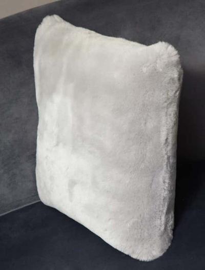  Venfield Custom Genuine Shearling Pillow in Platinum Color