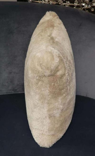  Venfield Custom Genuine Shearling Pillow in Taupe Color