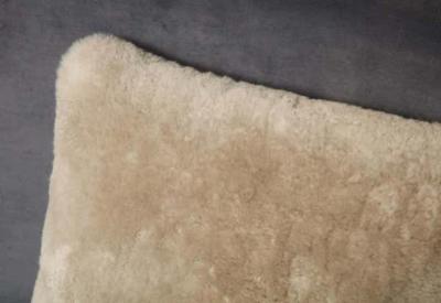  Venfield Custom Genuine Shearling Pillow in Taupe Color