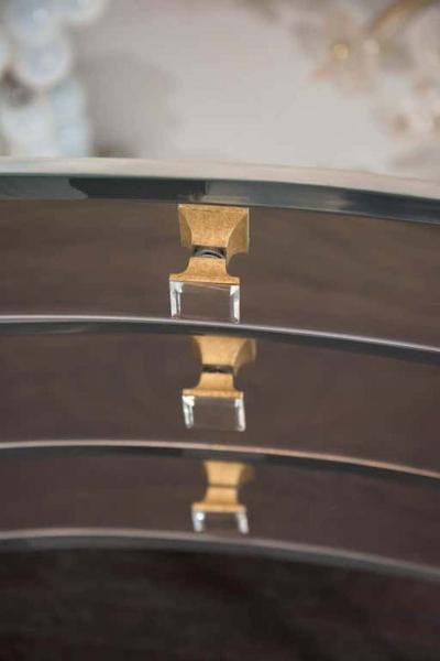  Venfield Custom Glamorous Mirrored Writing Desk with Acrylic Legs