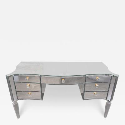  Venfield Custom Glamorous Mirrored Writing Desk with Acrylic Legs