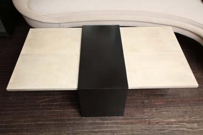  Venfield Custom Goatskin Two Tone Cocktail Table