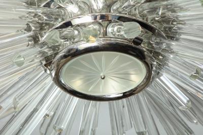  Venfield Custom Illuminating Glass Rod Sputnik Flush Mount in Polished Nickel