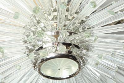  Venfield Custom Illuminating Glass Rod Sputnik Flush Mount in Polished Nickel