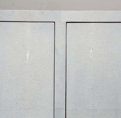  Venfield Custom Lagoon Blue Shagreen Bar Cabinet