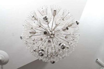  Venfield Custom Large Austrian Snowflake Crystal Flush Mount