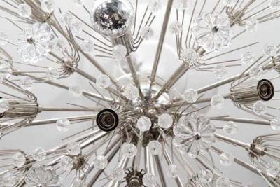  Venfield Custom Large Austrian Snowflake Crystal Flush Mount