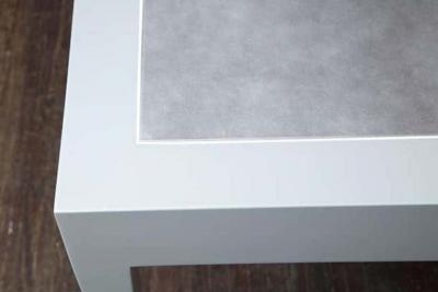  Venfield Custom Metallic Grey Leather and Lacquer Game Table