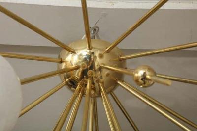  Venfield Custom Milk Glass Globe Sputnik Flush Mount Chandelier