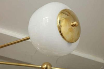  Venfield Custom Milk Glass Globe Sputnik Flush Mount Chandelier