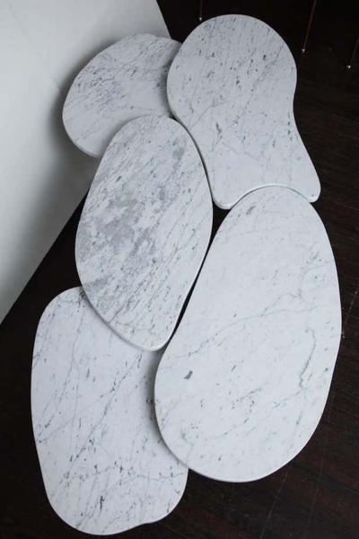  Venfield Custom Organic Free Form Marble Cocktail Table