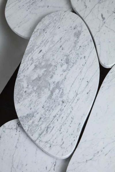  Venfield Custom Organic Free Form Marble Cocktail Table