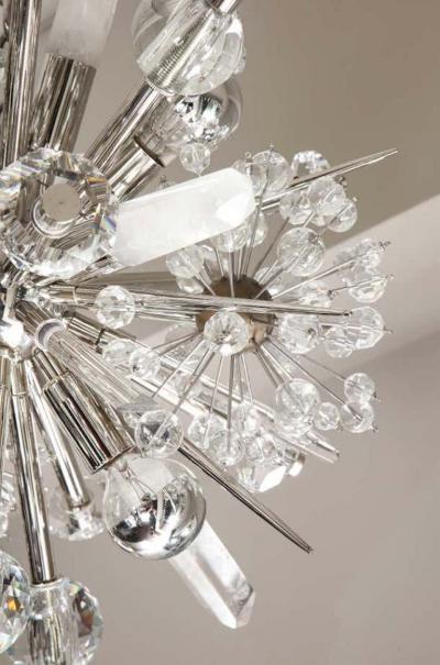  Venfield Custom Petite Austrian Crystal and Rock Crystal Sputnik Chandelier