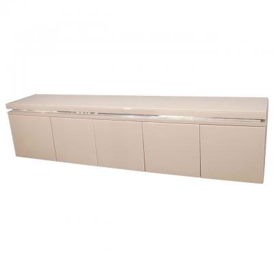  Venfield Custom Reverse Painted Glass Wall Mount Sideboard
