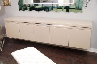  Venfield Custom Reverse Painted Glass Wall Mount Sideboard