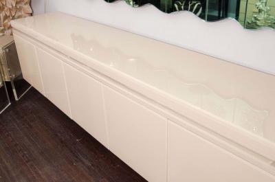  Venfield Custom Reverse Painted Glass Wall Mount Sideboard