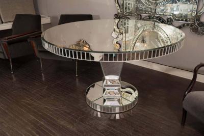  Venfield Custom Round Mirrored Dining Table