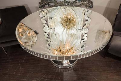  Venfield Custom Round Mirrored Dining Table