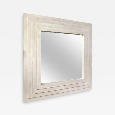  Venfield Custom Square Parchment Mirror with Four Stacked Tiers