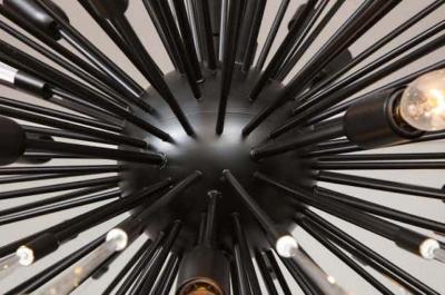  Venfield Custom Teardrop and Glass Rod Sputnik Chandelier