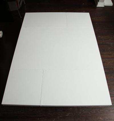  Venfield Custom White Leather Cocktail Table