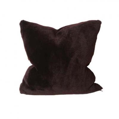  Venfield Double Sided Merino Short Hair Shearling Pillow in Deep Plum Color