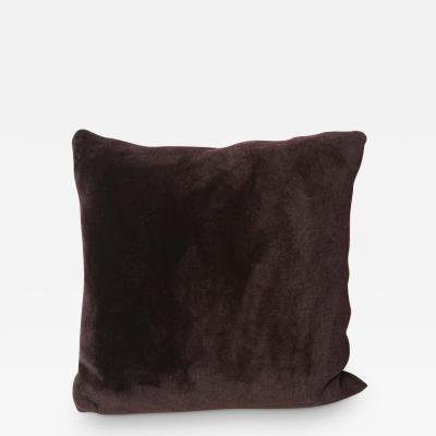  Venfield Double Sided Merino Short Hair Shearling Pillow in Deep Plum Color