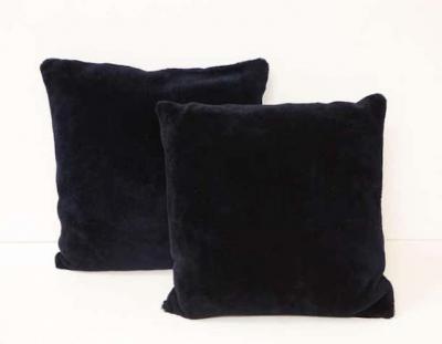  Venfield Double Sided Merino Short Hair Shearling Pillow in Midnight Blue Color